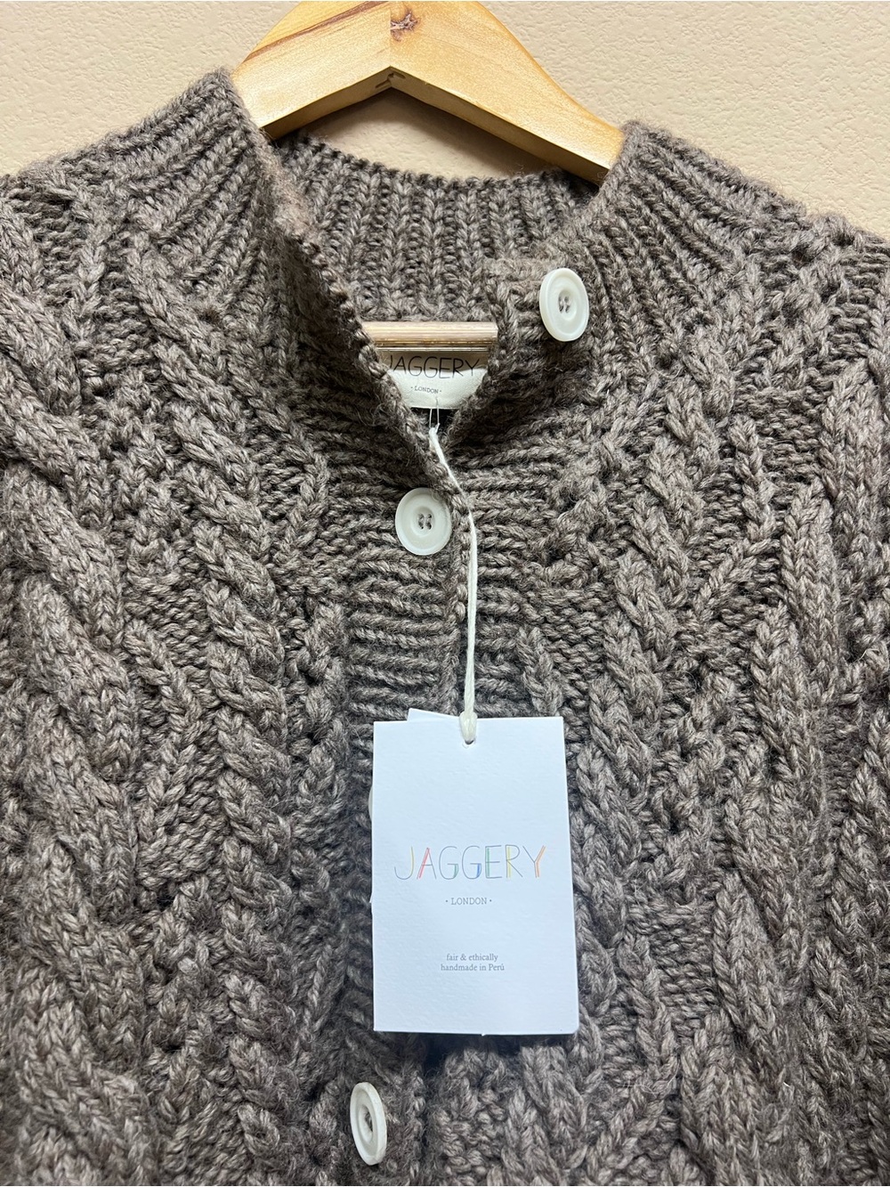 NWT jaggery London Milagro cardigan in walnut size 2 - Picture 3 of 8